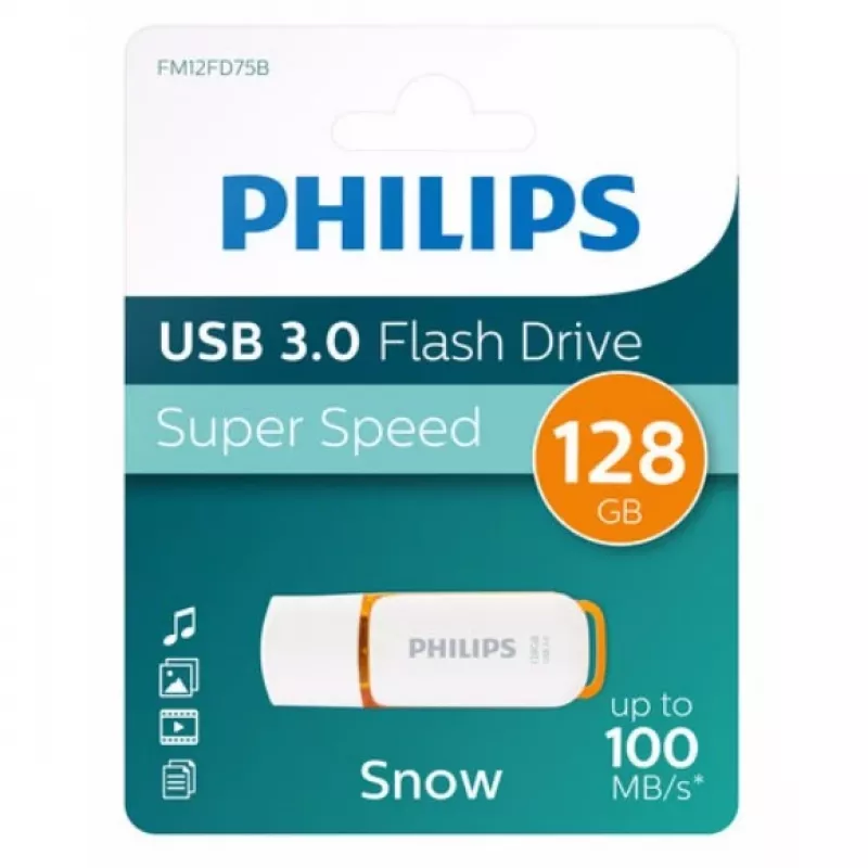 Philips FM12FD75B/00 USB flash drive 128 GB USB Type-A 3.2 Gen 1 (3.1 Gen 1) Orange, White