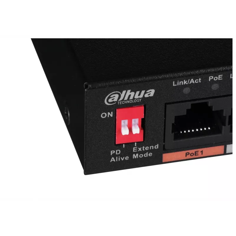 Dahua Technology PFS3006-4ET-60 Unmanaged L2 Fast Ethernet (10/100) Power over Ethernet (PoE) Black