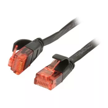 Patch cable RJ45 - CAT6 250Mhz - 7.5m black - UTP(U/UTP) - PVC - flat - Synergy 21 -