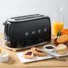 Smeg - TSF02 Toaster 4 Slices - Black/lacquered/WxHxD 41x20.8x21.5cm/6 Roasting Stages/1500W