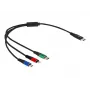 DeLOCK USB Charging Cable 3 in 1 USB Type-C Lightning Micro USB 30 cm