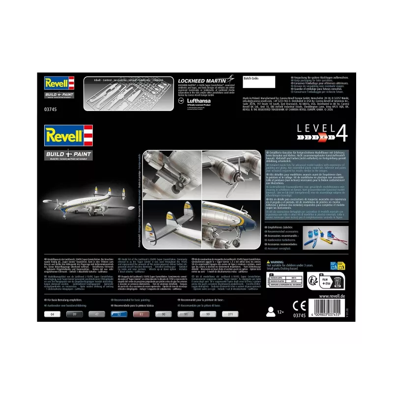 Plastic model kit REVELL Lockheed L.1049G Super Constellation Lufthansa scale model