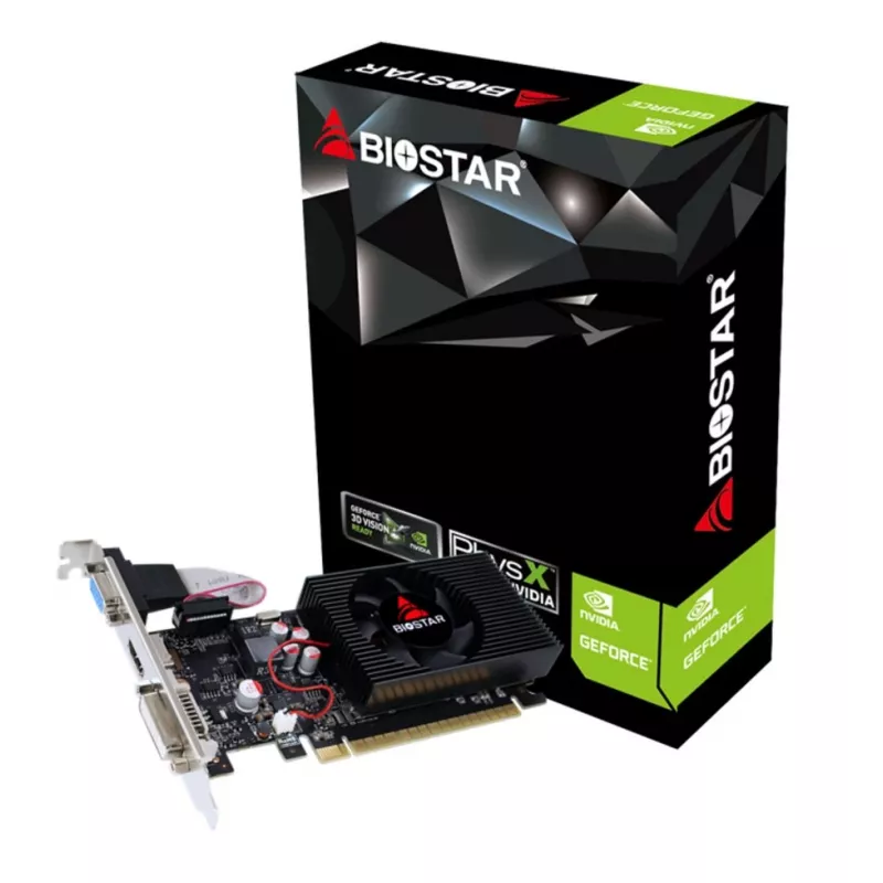 Graphics card BIOSTAR GeForce GT 730 VN7313THX1 — 2 GB GDDR3, 128-bit, PCIe 2.0, 700 MHz