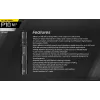 Tactical flashlight Nitecore P10 V2 — 1000 lm, IP68 waterproof, shockproof, 95 g, 18650/CR123 compatible