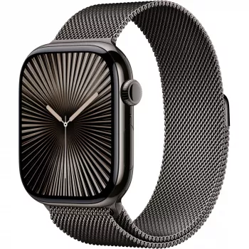 Apple Watch Series 10 GPS + Cellular 46mm Slate Titanium Case with Slate Milanese Band - M/L (MWYW3QF/A)