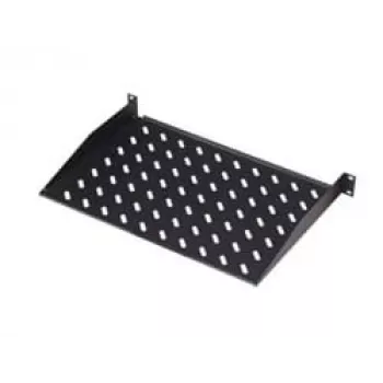 DIGITUS DN-19 TRAY-1-400-SW 1U Fixed Rack Shelf, 400 mm Depth, 15 kg Load, Black