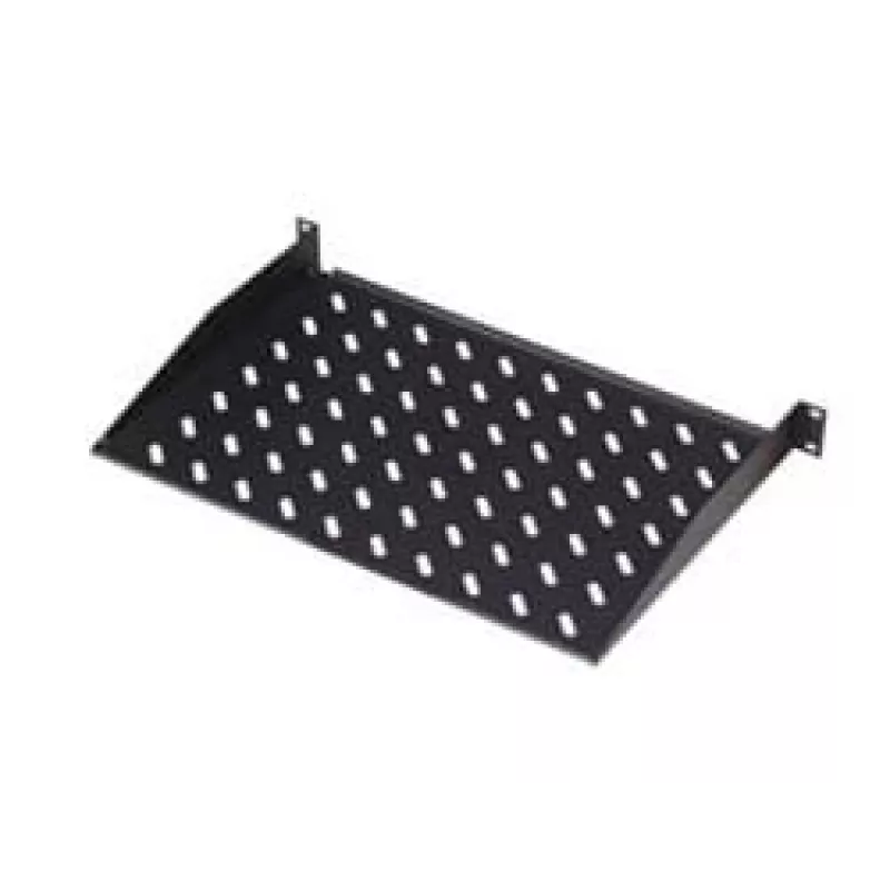 DIGITUS DN-19 TRAY-1-400-SW 1U Fixed Rack Shelf, 400 mm Depth, 15 kg Load, Black