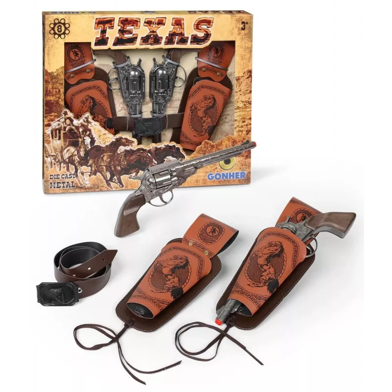 Gonher Coffret Texas Revolver 8 Coups (234/0)