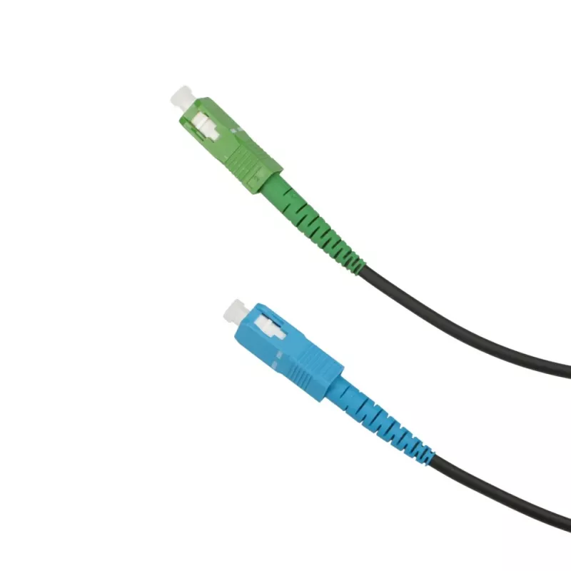 Fibre optic patchcord Extralink SC/APC–SC/UPC round drop SM G.657.A2 40 m FTTH, simplex, black