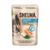 Wet cat food SHELMA sachets with salmon, cod, chicken and beef in sauce 12×85 g, adult cats, complete feed