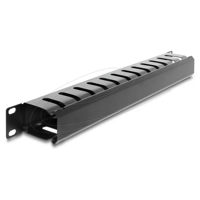 Patch panel DELOCK 67628 1U, black nylon, 483 mm depth, 70x44.5 mm