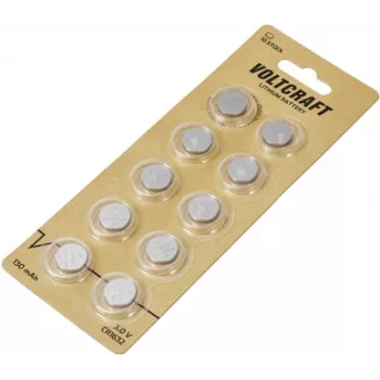 Voltcraft Button Cell CR 1632 3 V 10 pc(s) 130 mAh Lithium VC-11887465 (VC-11887465)