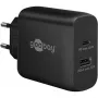 Goobay 65411 Charger for Mobile Devices Headphones - Smartphone - Tablet Black AC Fast Charging Indoor (65411)