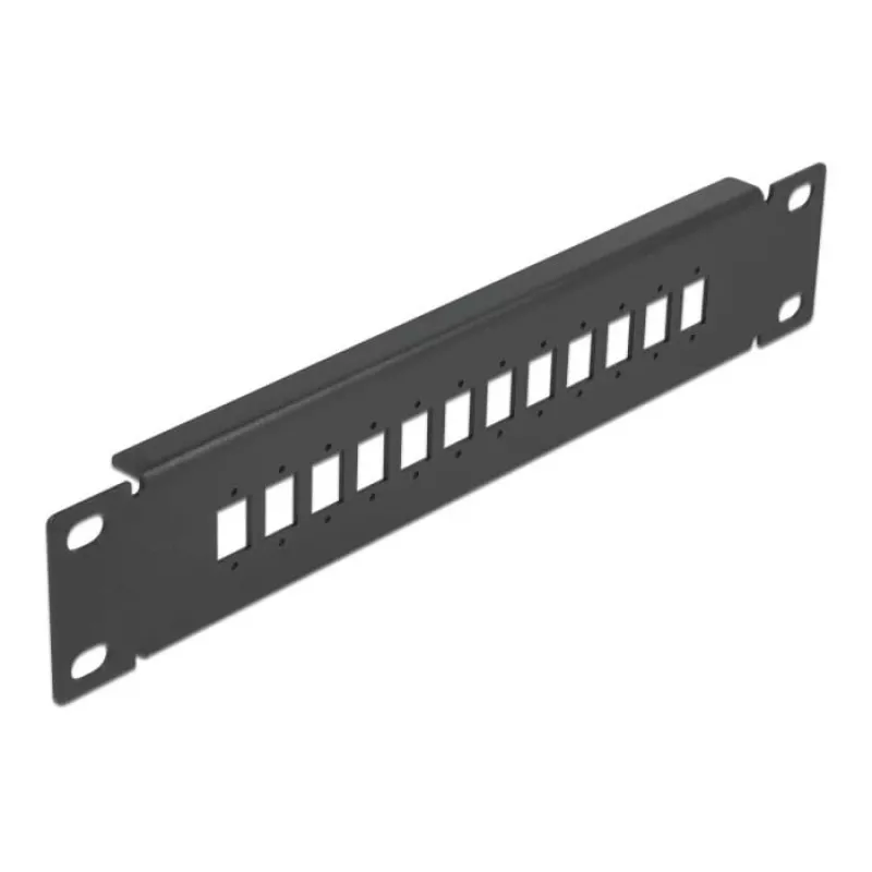 Fiber Optic Patch Panel DeLOCK 10 inch 12 Port SC Simplex LC Duplex 1U black