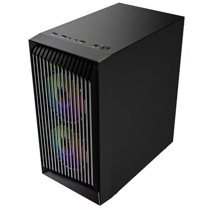 Logic Atos ARGB Mini USB 3.0 Micro Tower Case, Black (AM-ATOS-10-0000000-0002)