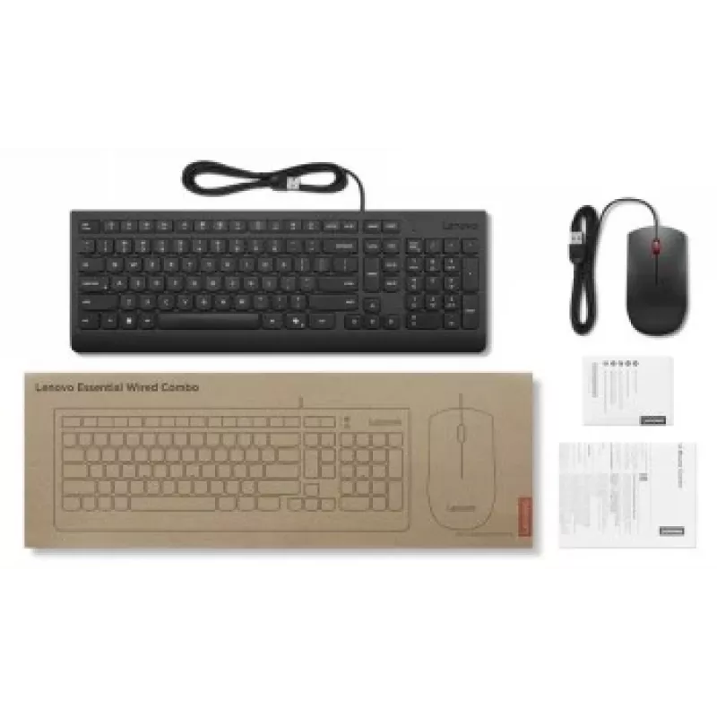 Lenovo Essential Wired Keyboard and Mouse Set