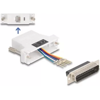DeLOCK D-Sub 25 pin male to RJ12 female Assembly Kit black
