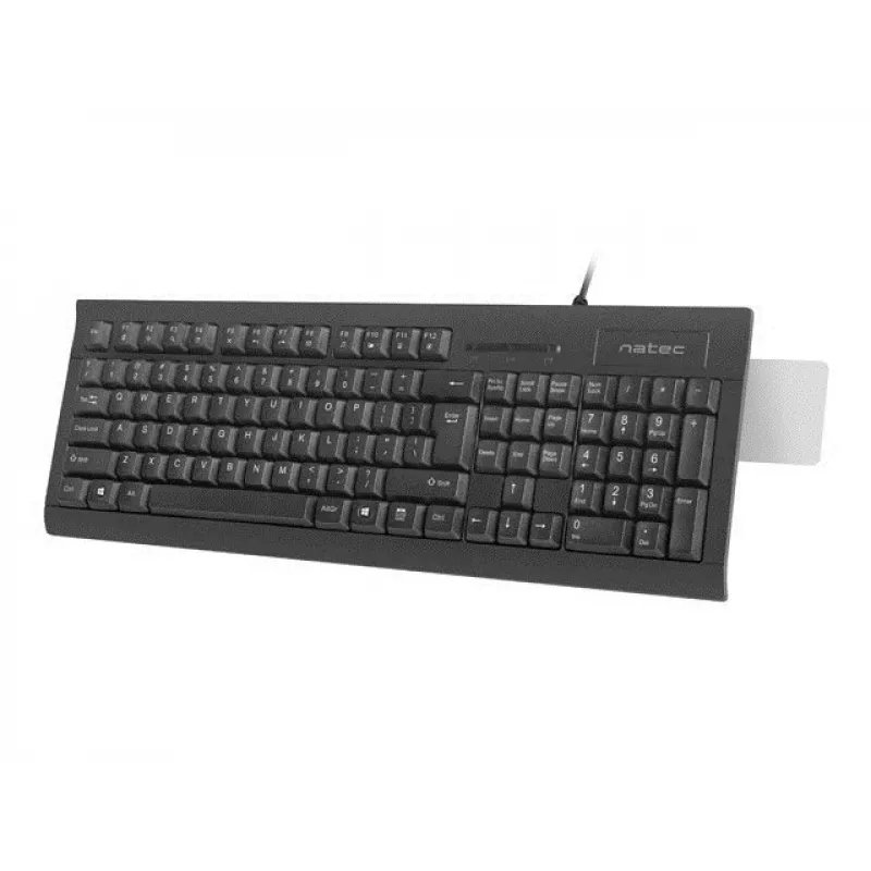 Wired full-size keyboard NATEC MORAY Home/Office USB QWERTY US International Black, 104 keys, numeric keypad