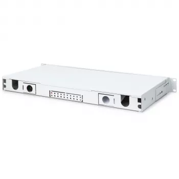 FIBER OPTIC SPLICE BOX LC OS2 1U 12XLC OS2 PIGTAILS COUPLERS