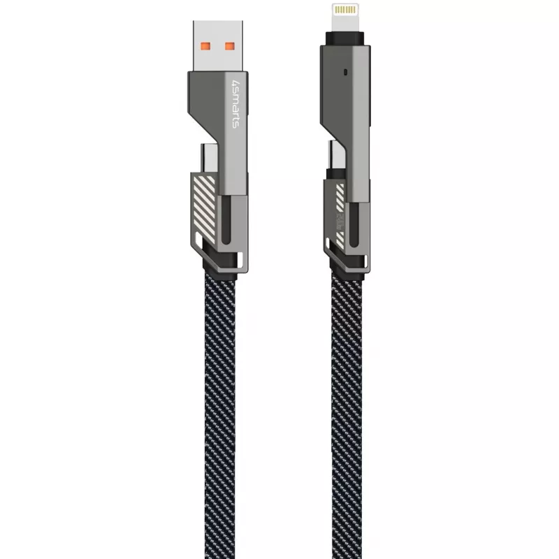 4smarts USB-C Cable ComboCord Flat 240W+ Keyring - Cable - Digital/Data