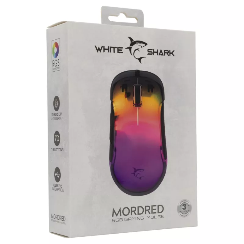 Mouse White Shark GM-5017 Mordred Black USB