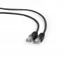 Patch cord cat. 5E molded strain relief 50u plugs, 1 m, Black