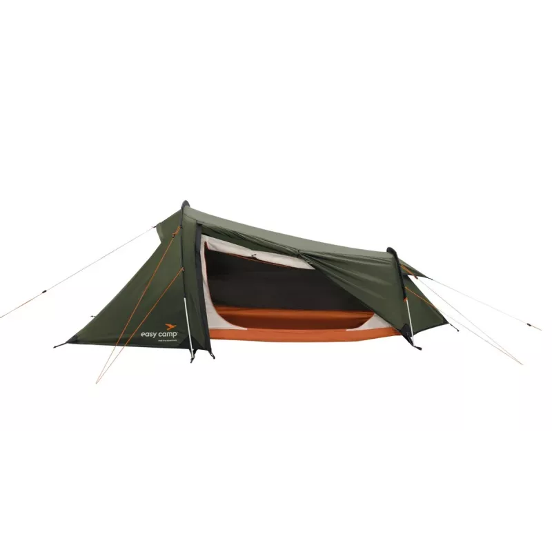 Tunnel tent easy camp Sarek 1 (dark green/orange, 2025) — single-person, tunnel design