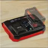 Einhell Power-X-Twincharger 3 A Battery Charger for Indoor Black - Red (4512069)