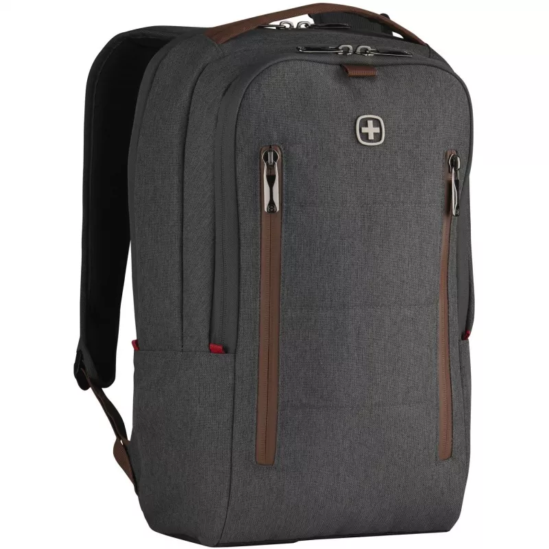 WENGER City Upgrade 40.64cm 16Zoll Laptop Backpack w/ Cross Body Day Bag Grey