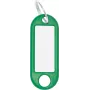 Key tags WEDO 262 101804 — green plastic identifiers 21 × 52 mm, pack of 10