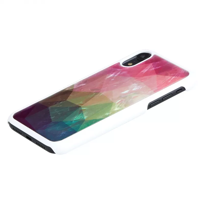 Smartphone case iKins for iPhone XR – water flower design, white