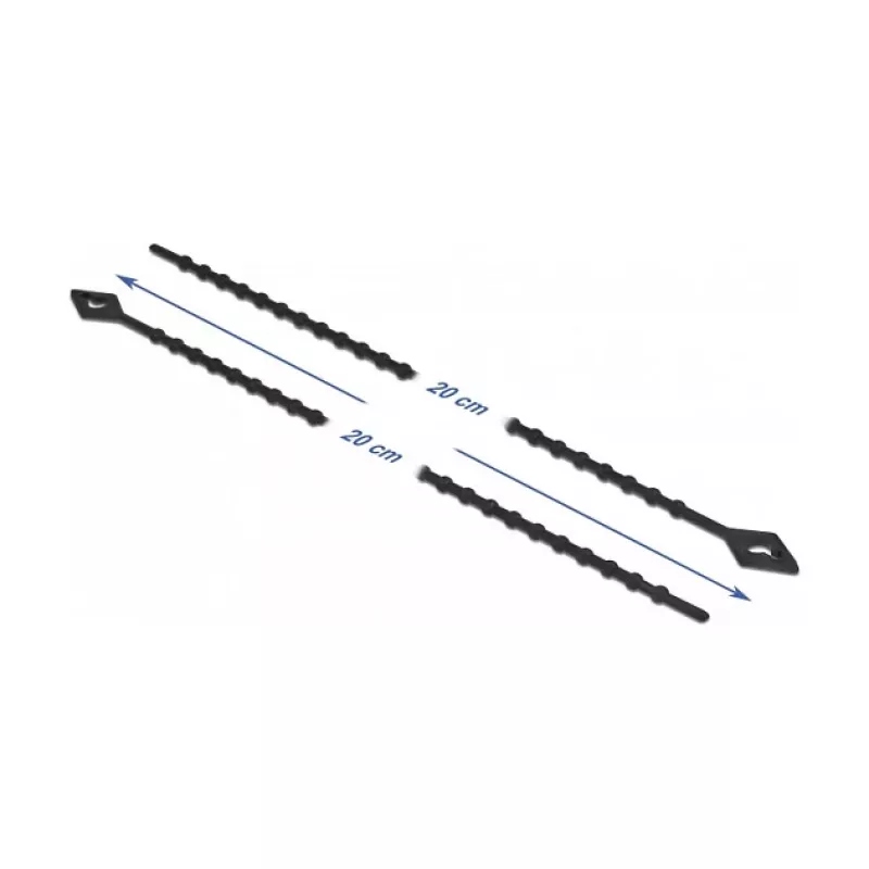 Parallel entry cable tie DeLOCK Beaded Cable Tie L 200 x W 2.4 mm black 100 pieces
