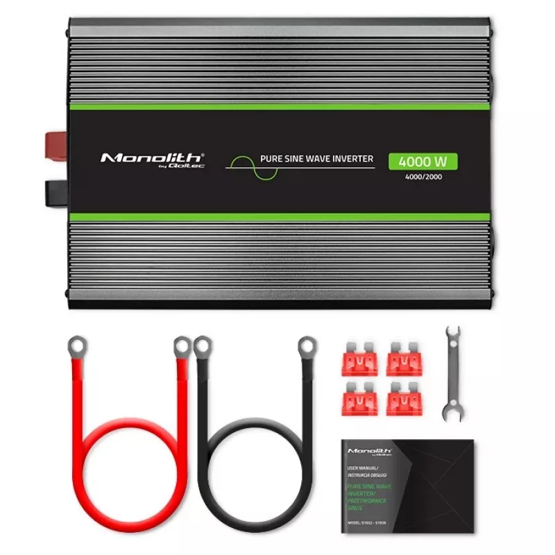 Qoltec Monolith power adapter/inverter Auto 4000 W Black