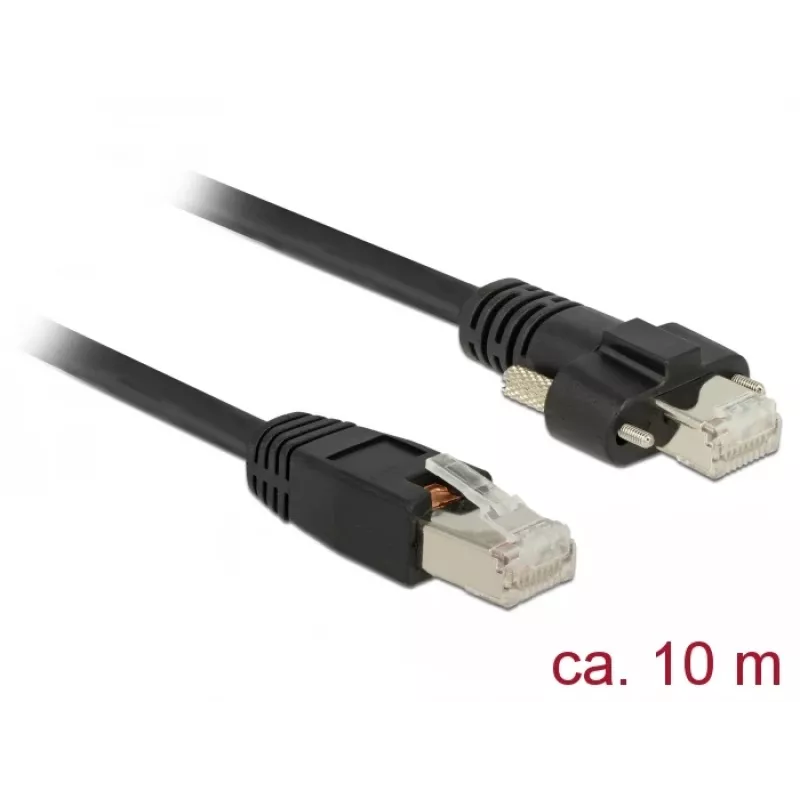 Networking Cable DeLOCK 85672 RJ-45 Cat6 10 m Black