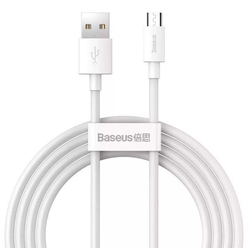 USB A to Micro‑USB B cable Baseus TZCAMZJ-02 1.5 m White