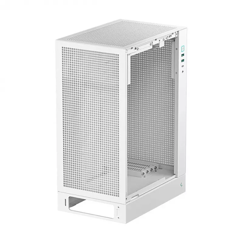 PC case DeepCool CH170 PLUS WH Midi Tower — white, tempered glass, supports micro ATX/mini-ITX, GPU up to 34.2 cm, CPU cooler height 164 mm