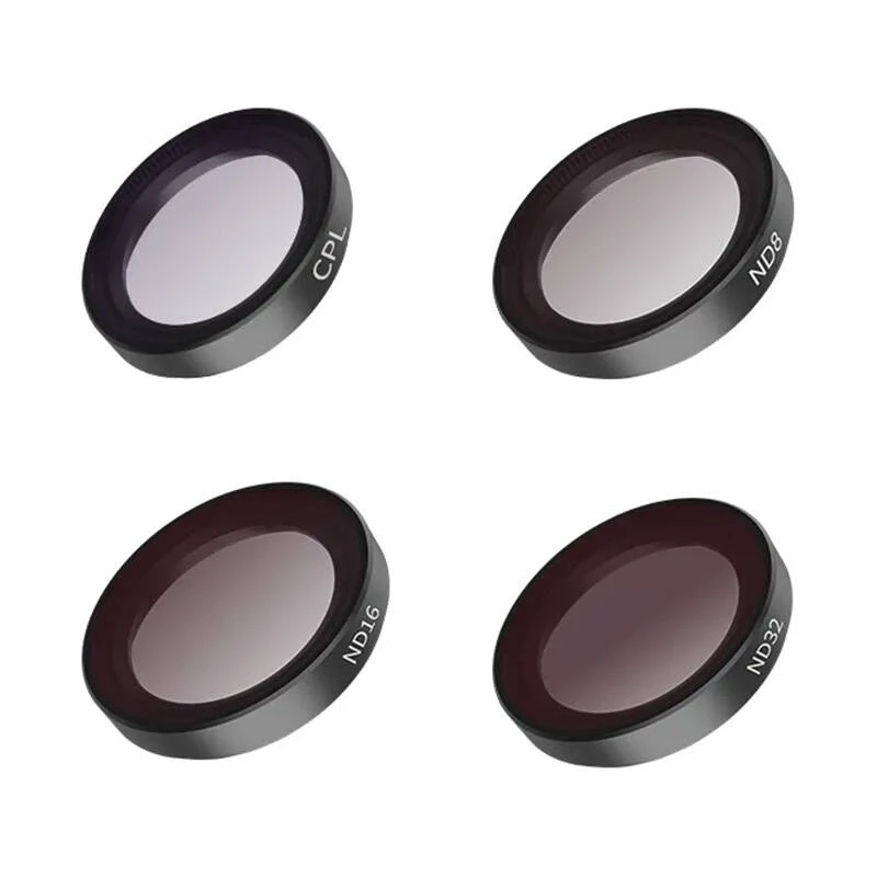 Set of 4 CPL/ND8/ND16/ND32 Telesin filters for Insta360 GO 2/3 camera