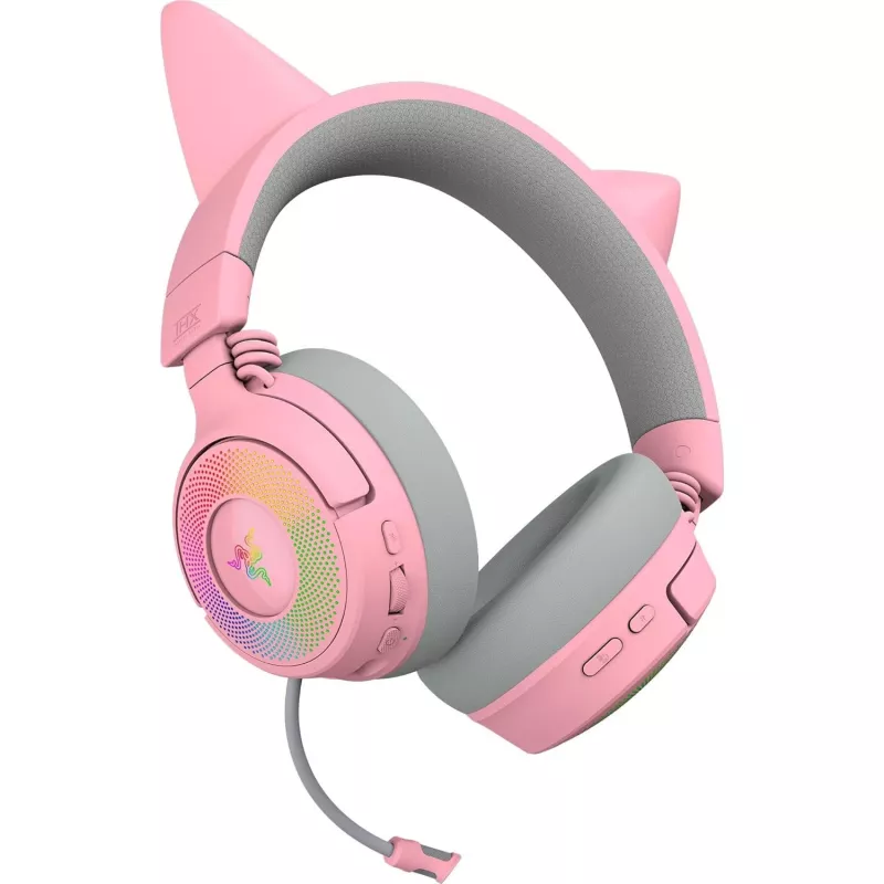 Razer Kraken Kitty V3 Pro - Quartz Headset Wired & Wireless headband Gaming USB Type-A Bluetooth Rose