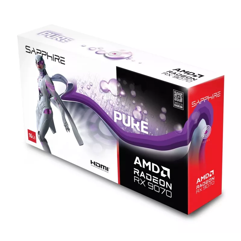 SAPPHIRE Radeon RX 9070 16GB GDDR6 Graphics Card