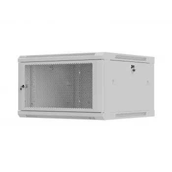 Lanberg WF01-6606-23S Wall-Mount Rack Cabinet 19 inch 6U 600x600 mm Grey Perforated Door (Flat Pack)