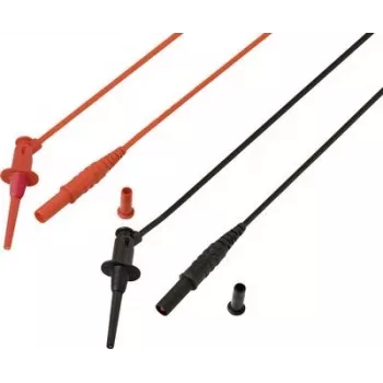 Voltcraft MSL-528 Test Lead 4 mm safety-Plug 1.2 m Red Black 1 Pair (VC-17182160)