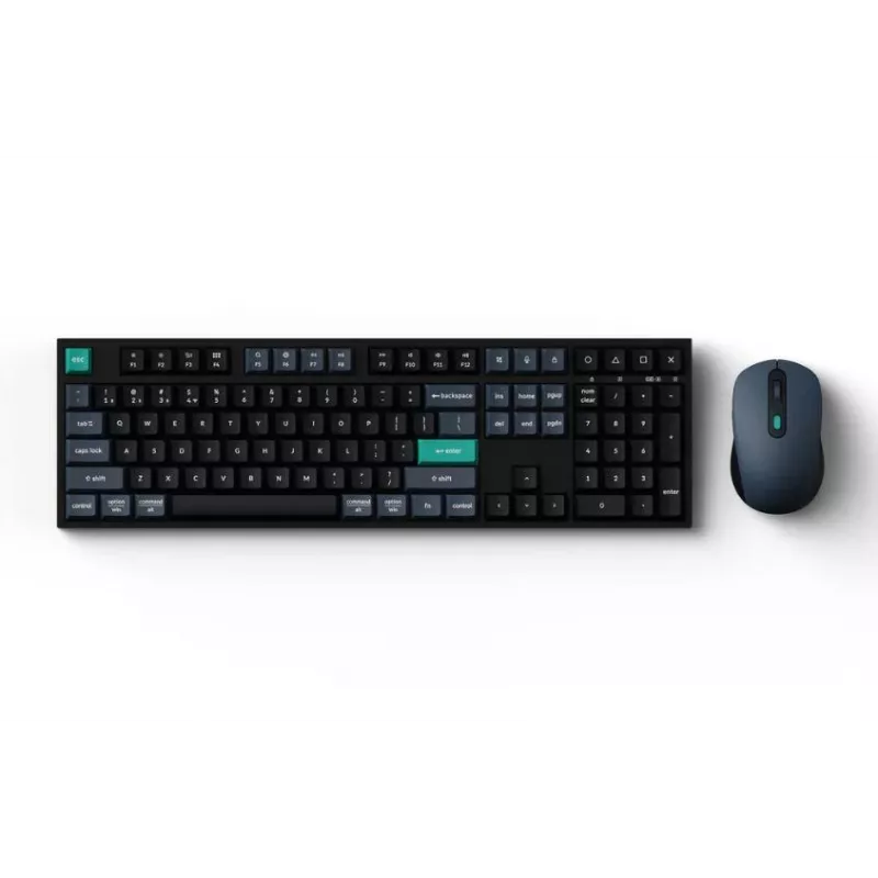 Keyboard Keychron B36 + BM25 full-size 100% QWERTY English, USB + RF Wireless + Bluetooth, scissor switches, black, mouse included