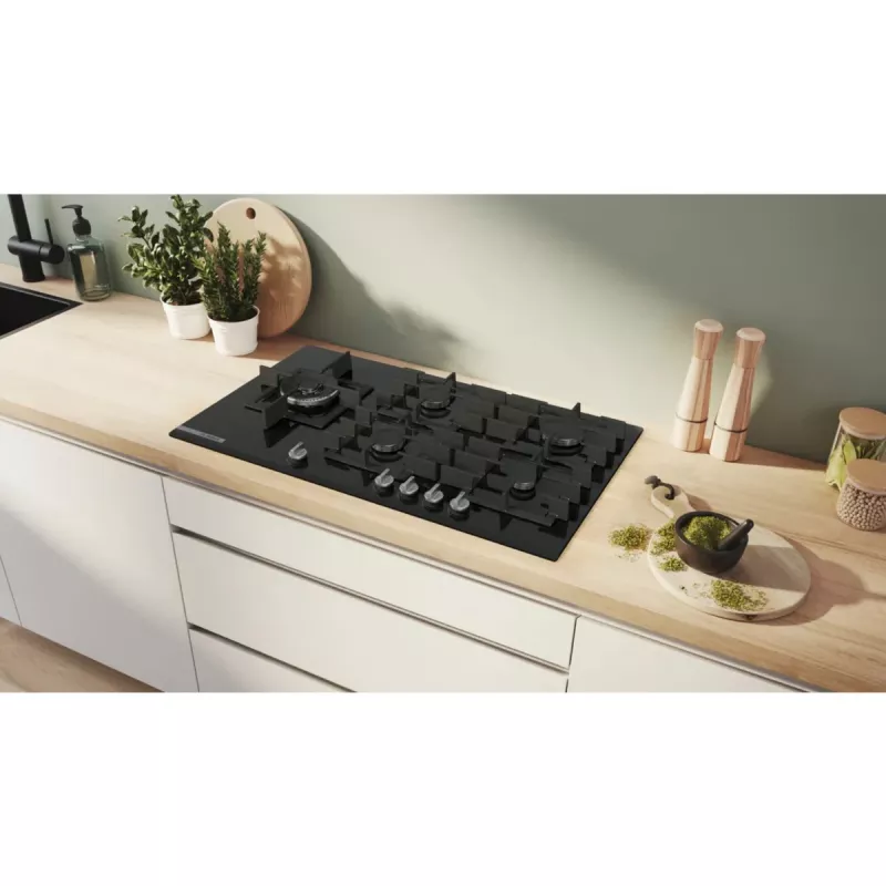 Bosch Serie 8 PRS9A6H40 hob Black Built-in 90 cm Gas 5 zone(s)