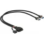 USB Cable DeLOCK 0.45m 2 x USB 3.0 A USB 2.0 pin