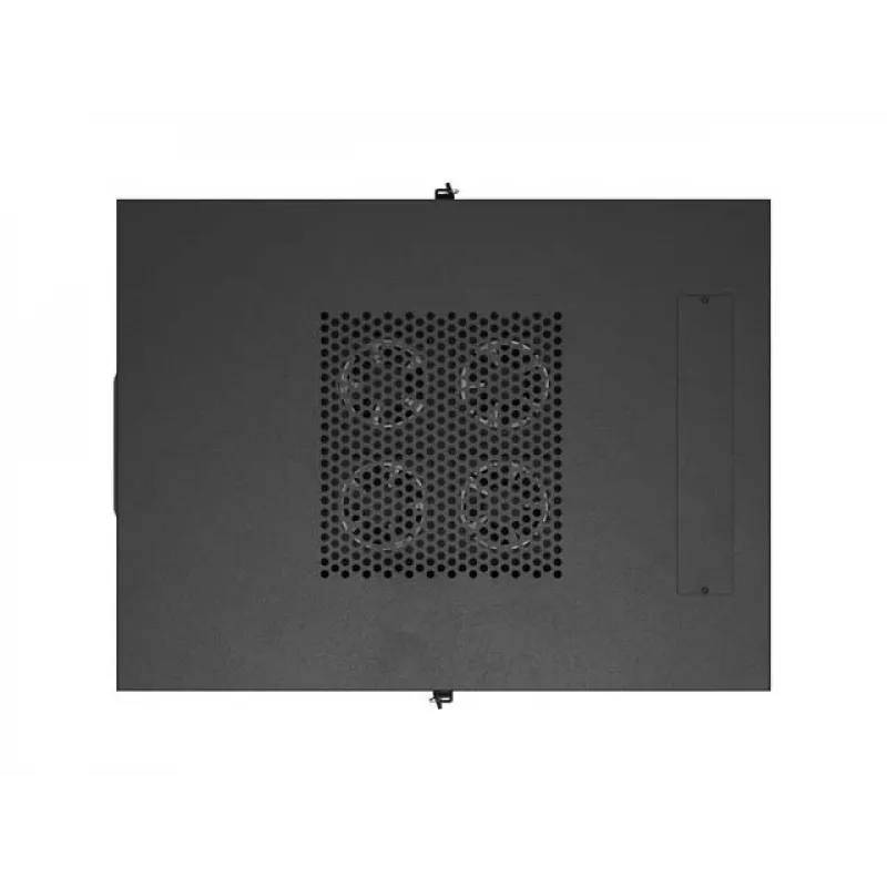 Network Rack Cabinet LANBERG 19 inch 24U 600x800 mm black with glass door and LCD cutout (Flat Pack) v2
