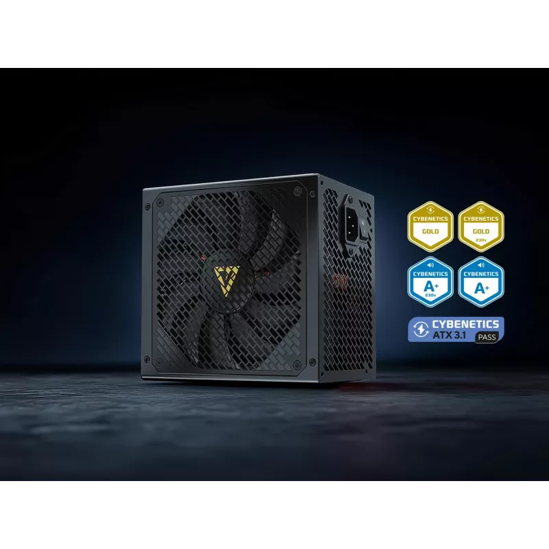 Power supply MODECOM VOLCANO HEX GOLD 750W, 80 PLUS Gold, ATX 3.1, modular, 14 cm fan