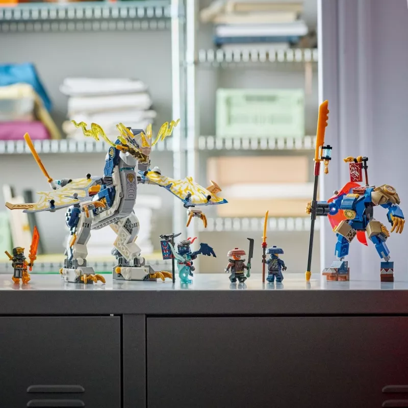 LEGO NINJAGO set 71843 Rogue’s Mech Dragon Rider — 584 pcs, 4 minifigures, 190 mm model height