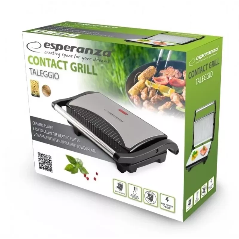 Esperanza EKG006 Electric grill 750W Stainless Steel/Black