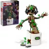 LEGO Marvel Dancing Groot Buildable Animated Toy Action Figure Guardians of the Galaxy Character Kids’ Hand-Operated Interactive Playset Super Hero