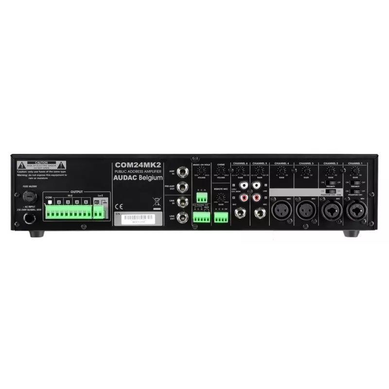 AUDAC COM24MK2 audio amplifier 240W Class D Black